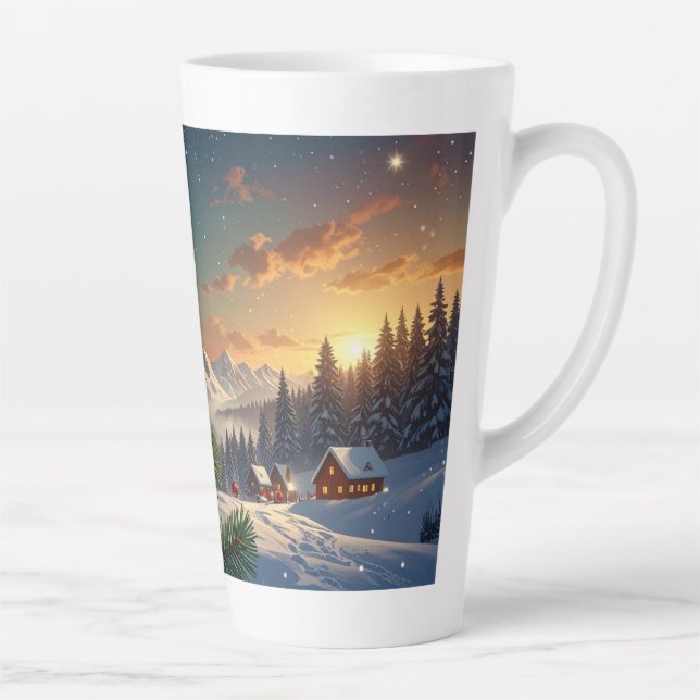 Caneca De Café Latte bola de natal (Direita)