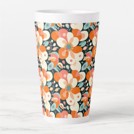 Caneca De Café Latte Bold Floral 