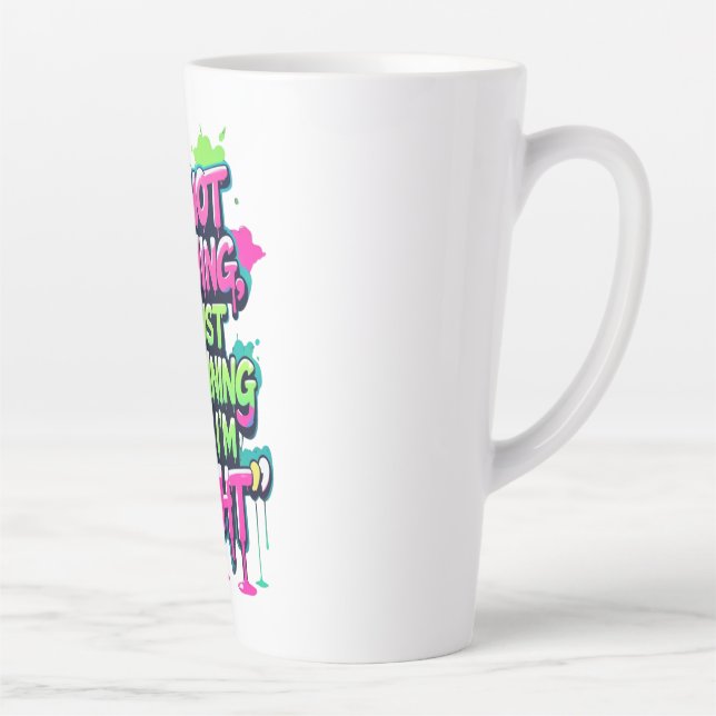 Caneca De Café Latte Bold Funny Cote Neon Grafite (Direita)