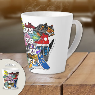 Caneca De Café Latte Bold Pop Art Runner Jogger