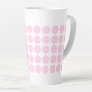Caneca De Café Latte Bolinhas Laterais Rosa