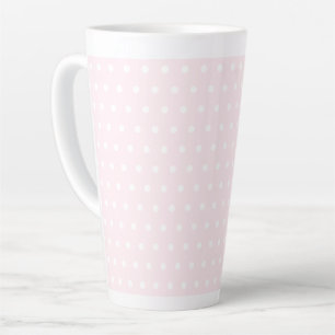 Caneca De Café Latte Bolinhas Rosa