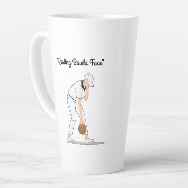 Caneca De Café Latte Bolinhos de Amarra: Descansando Rosto (Ângulo esquerdo)
