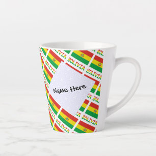 Caneca De Café Latte Bolívia e a bandeira boliviana são classificadas c