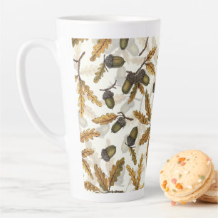 Caneca De Café Latte Bolotas de carvalho em branco