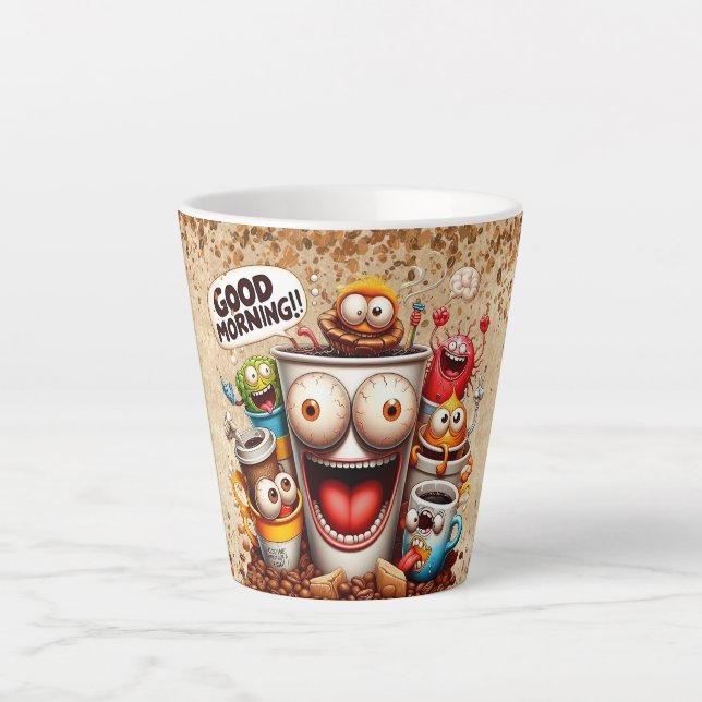 Caneca De Café Latte bom café da manhã (Frente)