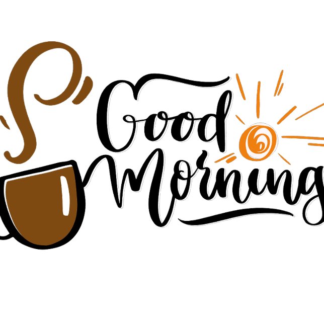 Caneca De Café Latte Bom dia (Criador carregado)