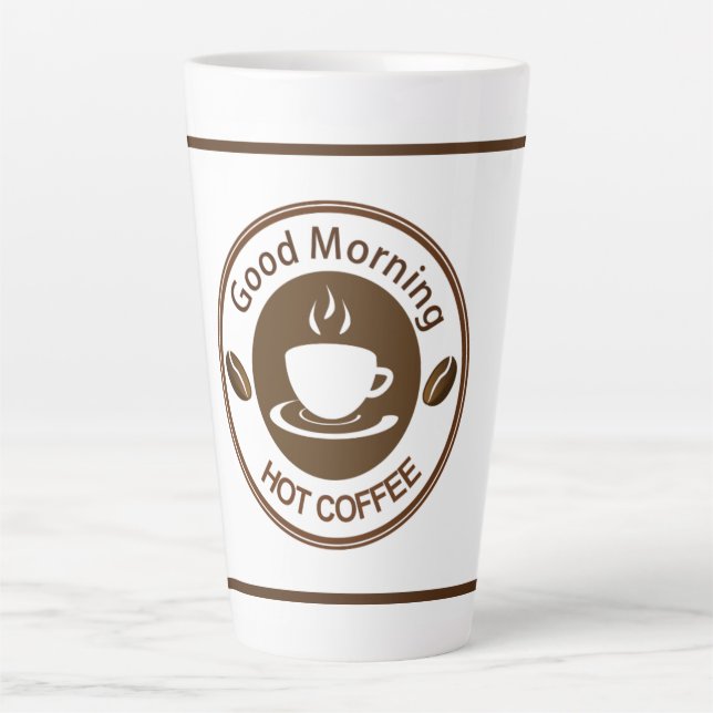 Caneca De Café Latte Bom dia (Frente)