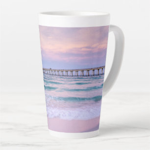 Caneca De Café Latte Bom dia Navarre Beach Pier