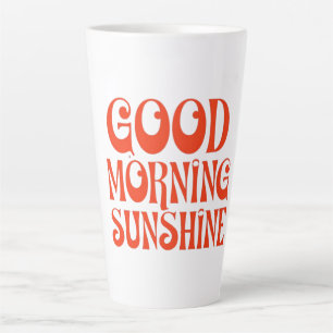 Caneca De Café Latte Bom dia Sunshine Retro Decor Impressão