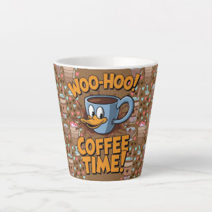 Caneca De Café Latte bom dia tempo de café