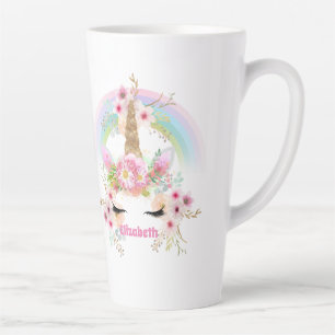Caneca De Café Latte Bonita presente neta Filha UNICORN NOMEADA
