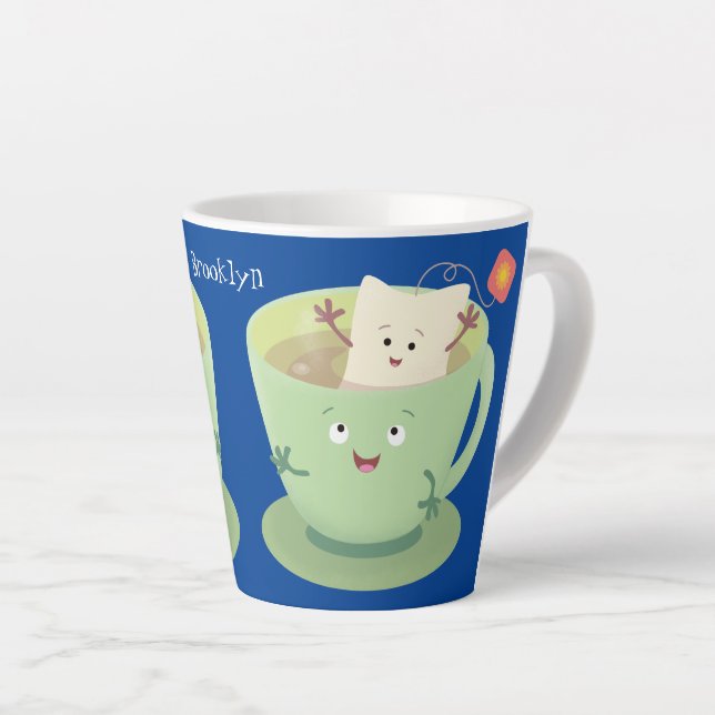 Caneca De Café Latte Bonita taça de cartoon humorista (Ângulo direito)