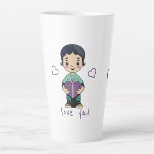 Caneca De Café Latte Bonito Beijo