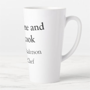 Caneca De Café Latte Bonito e sabe cozinhar adicionar nome master chef