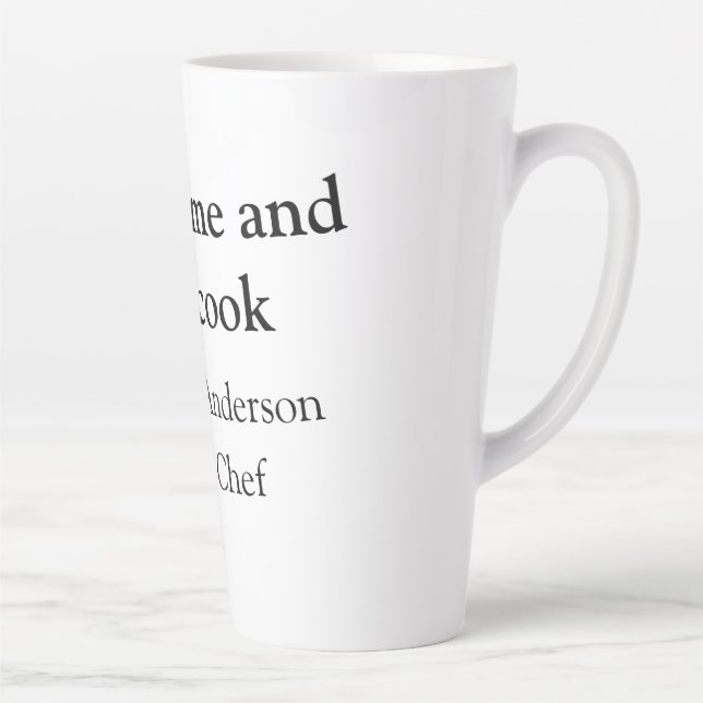 Caneca De Café Latte Bonito e sabe cozinhar adicionar nome master chef  (Direita)