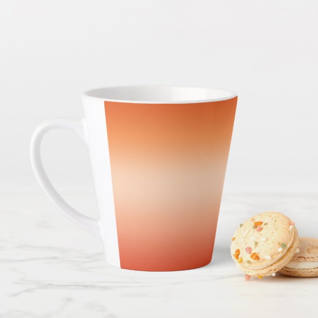 Caneca De Café Latte Bonito Gradiente de Laranja e Apricot no Verão Que (In Situ)