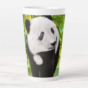 Caneca De Café Latte Bonito Urso de Panda Kawaii Amante de os animais p