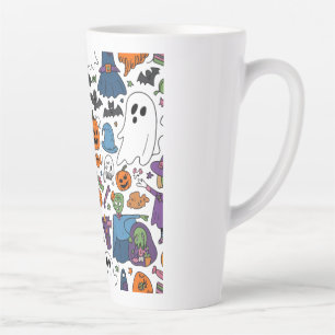 Caneca De Café Latte Boo de Halloween