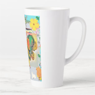 Caneca De Café Latte Borboleta