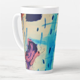 Caneca De Café Latte Borboleta em um dia chuvoso