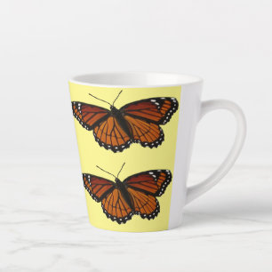 Caneca De Café Latte Borboleta Viceroy Belo Caráter Fotografia