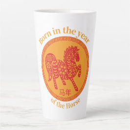 Caneca De Café Latte Born in the year of the Horse – Chinese Zodiac