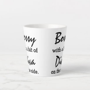 Caneca De Café Latte Bossy Com Um Pouco De Diva Moderna Trendência Latt