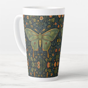 Caneca De Café Latte Botânica do cavalo Elegante retro boho Luna