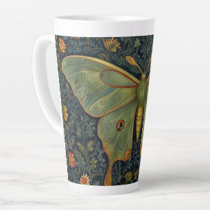 Caneca De Café Latte Botânica do cavalo Elegante retro boho Luna