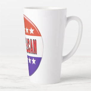 Caneca De Café Latte Botão Republicano