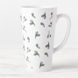 Caneca De Café Latte Bourgeons de fleurs roses
