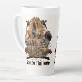 Caneca De Café Latte Bracco italiano tapeçaria faux canvas imprimir acr