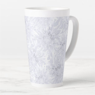 Caneca De Café Latte Branco com cinzas.