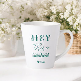 Caneca De Café Latte Branco verde de citação inspirador bonito
