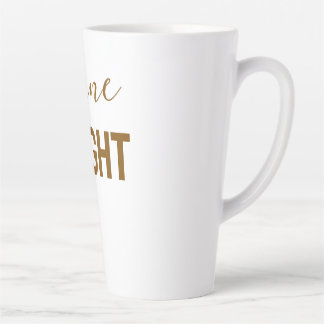 Caneca De Café Latte Brilhe Intensamente – Camiseta Gráfica com Brilho