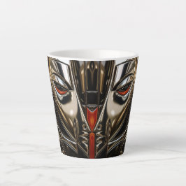 Caneca De Café Latte Brilho de Cobre Rosto de Metal