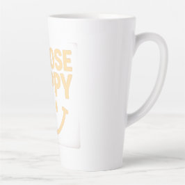 Caneca De Café Latte Brilho na felicidade - Escolher Feliz