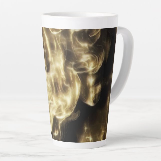 Caneca De Café Latte Brilho Piroclástico (Ângulo direito)