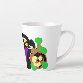 Caneca De Café Latte Brincadeira de Gato Negro