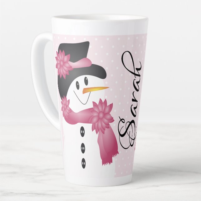 Caneca De Café Latte Brincadeira E Divertida Com Bolinhas (Ângulo esquerdo)