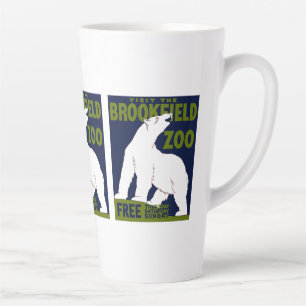 Caneca De Café Latte Brookfield Zoo, Poster do Programa de Arte Federal