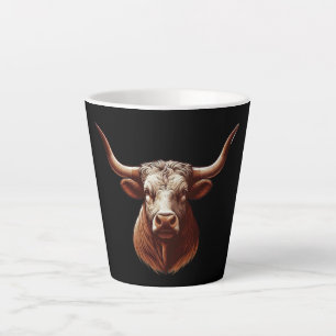 Caneca De Café Latte Brown Texas longhorn