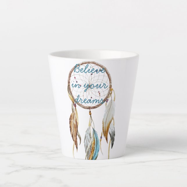 Caneca De Café Latte Brown Turquoise Drecher (Frente)