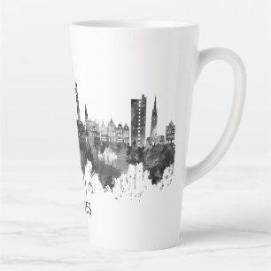 Caneca De Café Latte Bruges Belgium Skyline BW