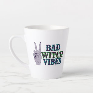 Caneca De Café Latte Bruxas Más Vibes Bruxas