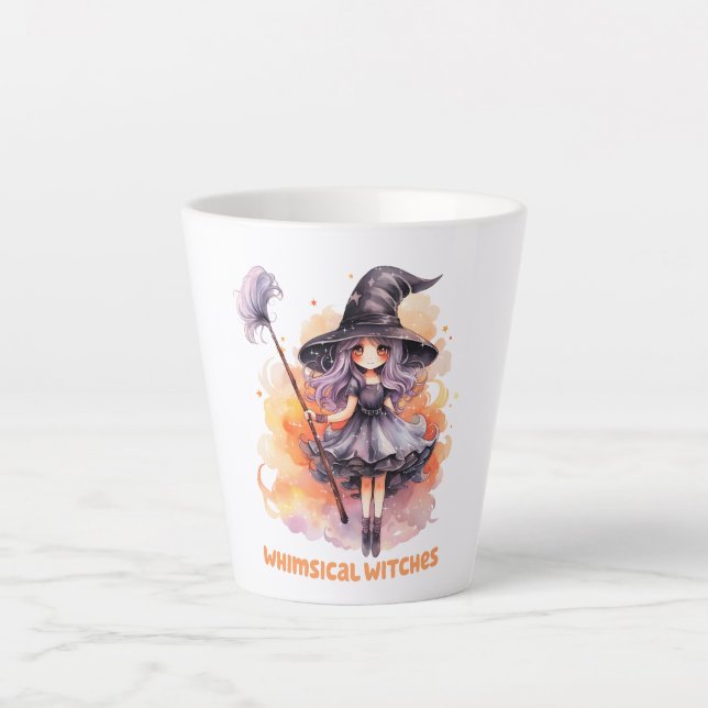 Caneca De Café Latte Bruxas Whimsical (Frente)