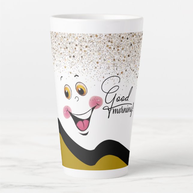 Caneca De Café Latte buenos días (Frente)