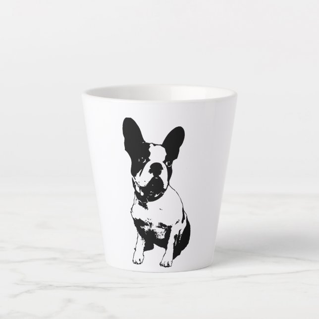 Caneca De Café Latte Buldogue Francês (Frente)