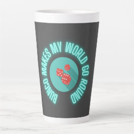 Caneca De Café Latte Bunco Faz Meu Mundo Ir Em Neon
